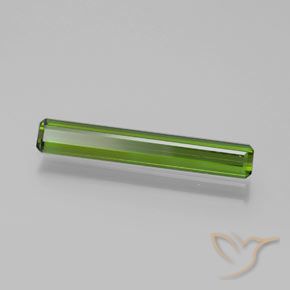Turmalina verde medio natural de 1,13 ct, corte esmeralda, VVS-VS