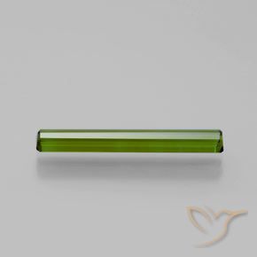 Turmalina verde medio natural de 1,13 ct, corte esmeralda, VVS-VS