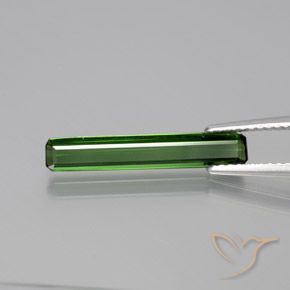 1.67ct Natural Verde oscuro Turmalina, corte esmeralda, VVS-VS