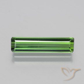 1.58ct Natural Verde bosque Turmalina, corte esmeralda, VS