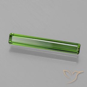 Turmalina Verde medio natural de 1.23 ct, corte esmeralda, VS
