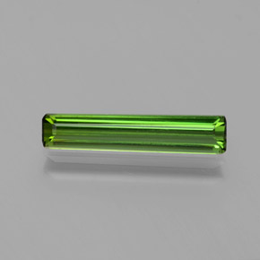 Turmalina Verde oscuro natural de 1.24 ct, corte esmeralda, VVS-VS