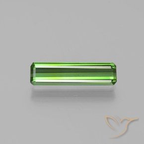 1.24ct Natural Verde medio Turmalina, corte esmeralda, VS