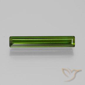 1.43ct Natural Verde oscuro Turmalina, corte esmeralda, VVS