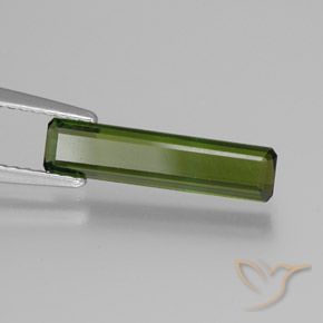 Turmalina Verde oscuro natural de 1.24 ct, Corte Octágono / Esmeralda, VVS