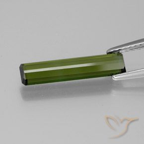 Turmalina Verde oscuro natural de 1.24 ct, Corte Octágono / Esmeralda, VVS
