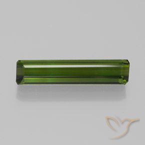 1.84ct Natural Verde terroso Turmalina, corte esmeralda, VVS