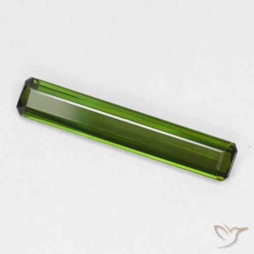 1.26ct Natural Verde medio Turmalina, corte esmeralda, VVS