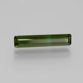 Turmalina verde terroso natural de 1,26 ct, corte esmeralda, VVS