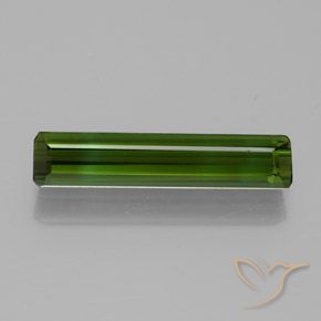 1.51ct Natural Verde oscuro turmalina, corte esmeralda, VVS-VS