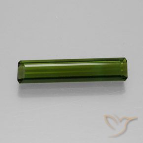 1.55ct Natural Verde oscuro turmalina, Corte Octágono / Esmeralda, VVS-VS, Photo A