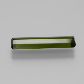 Turmalina verde oscuro natural de 1,29 ct, corte esmeralda, VS