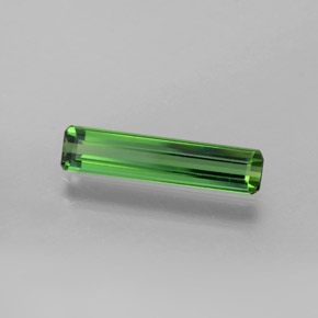 Turmalina verde oscuro natural de 1,05 ct, corte esmeralda, VVS-VS
