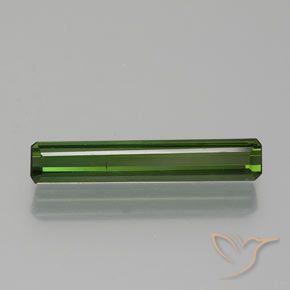 1.38ct Natural Verde oscuro Turmalina, corte esmeralda, VS-SI