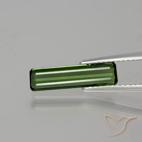 1.15ct Natural Verde bosque Turmalina, corte esmeralda, VS