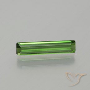 1.01ct Natural Verde bosque Turmalina, corte esmeralda, VVS-VS