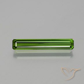 1.34ct Natural Verde bosque Turmalina, corte esmeralda, VVS-VS