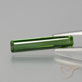 1.45ct Natural Verde oscuro Turmalina, corte esmeralda, VVS-VS