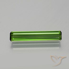 1.39ct Natural Verde terroso Turmalina, corte esmeralda, VVS-VS
