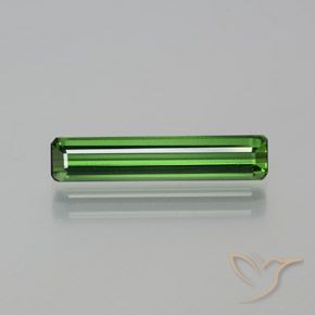 Turmalina verde medio natural de 1,75 ct, corte esmeralda, VVS
