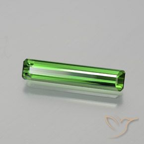 Turmalina verde medio natural de 1,75 ct, corte esmeralda, VVS