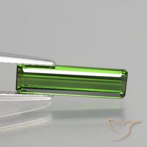 1.39ct Natural Verde terroso Turmalina, corte esmeralda, VVS