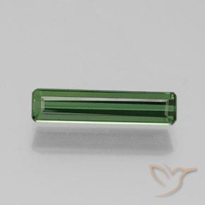 1.25ct Natural Verde oscuro Turmalina, corte esmeralda, VS