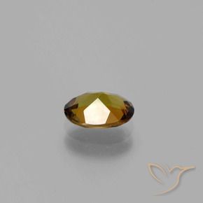 Turmalina Dorado terroso natural de 0.98 ct, Ovalada, VVS-VS