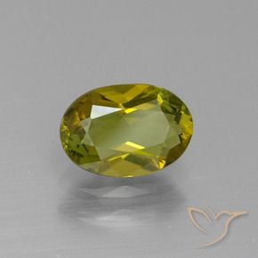 Turmalina verde amarillento natural de 1,10 ct, corte óvalo, VS