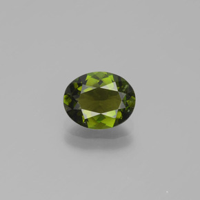 Turmalina Verde alga natural de 1.21 ct, Corte Óvalo, VS