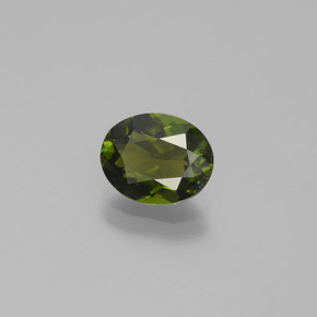 Turmalina Verde alga natural de 1.21 ct, Corte Óvalo, VS