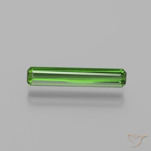 1.24ct Natural Verde medio Turmalina, corte esmeralda, VVS-VS
