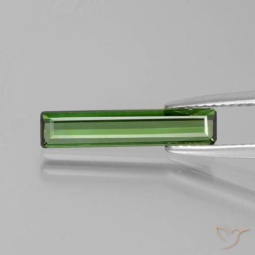 1.13ct Natural Verde medio Turmalina, corte esmeralda, VS