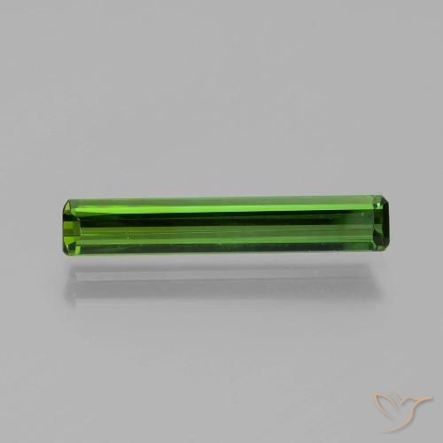 1.38ct Natural Verde bosque Turmalina, corte esmeralda, VVS-VS