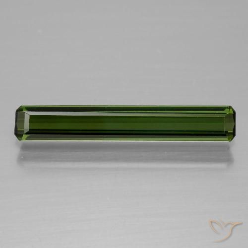 1.08ct Natural Verde bosque Turmalina, corte esmeralda, VVS
