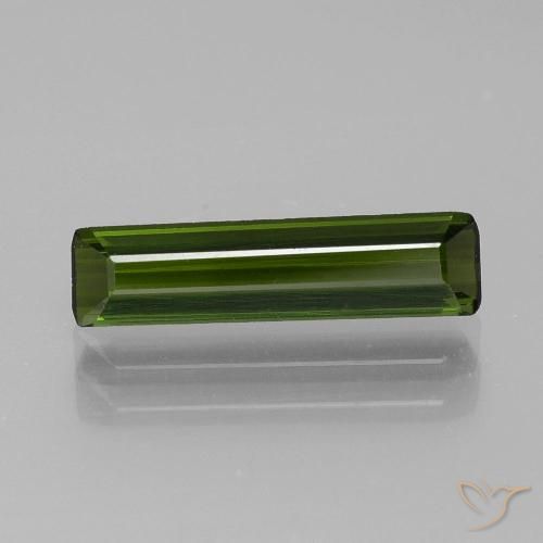 1.19ct Natural Verde bosque Turmalina, corte esmeralda, VVS