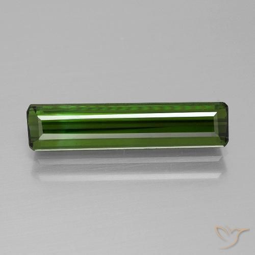 1.70ct Natural Verde oscuro Turmalina, corte esmeralda, VVS
