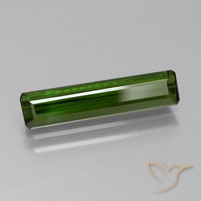 Turmalina Verde oscuro natural de 1.70 ct, Corte Octágono / Esmeralda, VVS