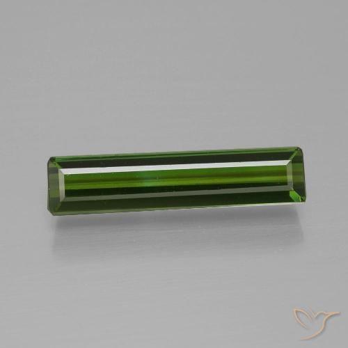 1.52ct Natural Verde bosque Turmalina, corte esmeralda, VS
