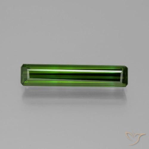 1.77ct Natural Verde oscuro Turmalina, corte esmeralda, VS