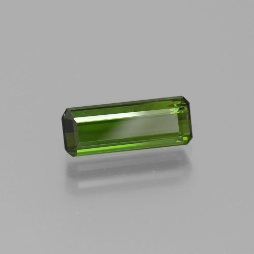 Turmalina Verde oscuro natural de 1.32 ct, corte esmeralda, VS-SI