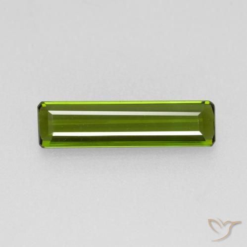 Turmalina Verde alga natural de 1.05 ct, Corte Octágono / Esmeralda, VVS