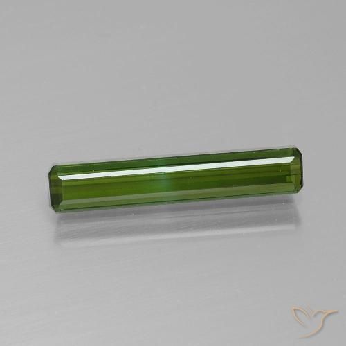 1.13ct Natural Verde oscuro Turmalina, corte esmeralda, VVS