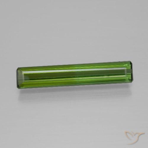 1.31ct Natural Verde bosque Turmalina, corte esmeralda, VVS