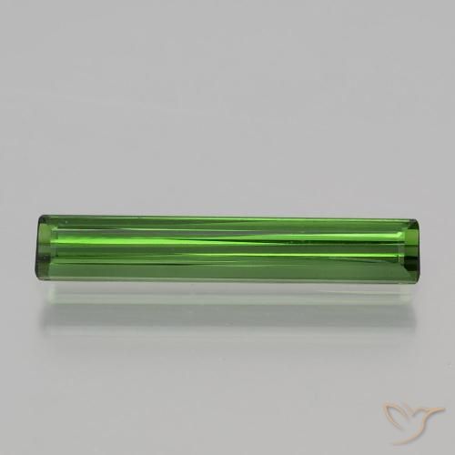 1.18ct Natural Verde bosque Turmalina, corte esmeralda, VVS-VS