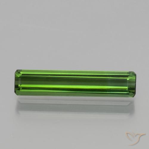 1.21ct Natural Verde bosque Turmalina, corte esmeralda, VVS-VS