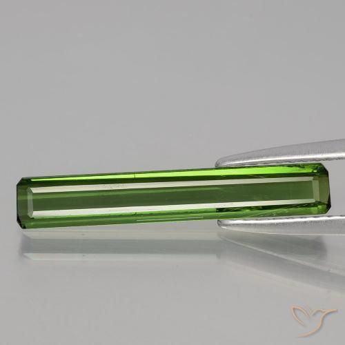 1.47ct Natural Verde bosque Turmalina, corte esmeralda, VS