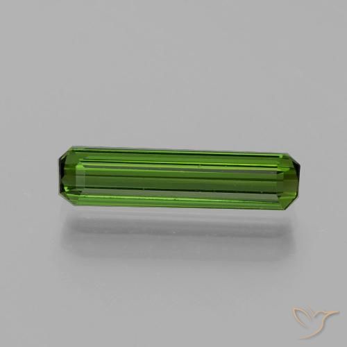 1.19ct Natural Verde medio Turmalina, corte esmeralda, VVS-VS