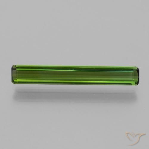1.41ct Natural Verde bosque Turmalina, corte esmeralda, VVS-VS