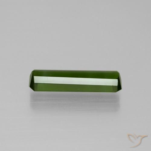 Turmalina verde natural de 1,59 ct, corte esmeralda, VVS-VS